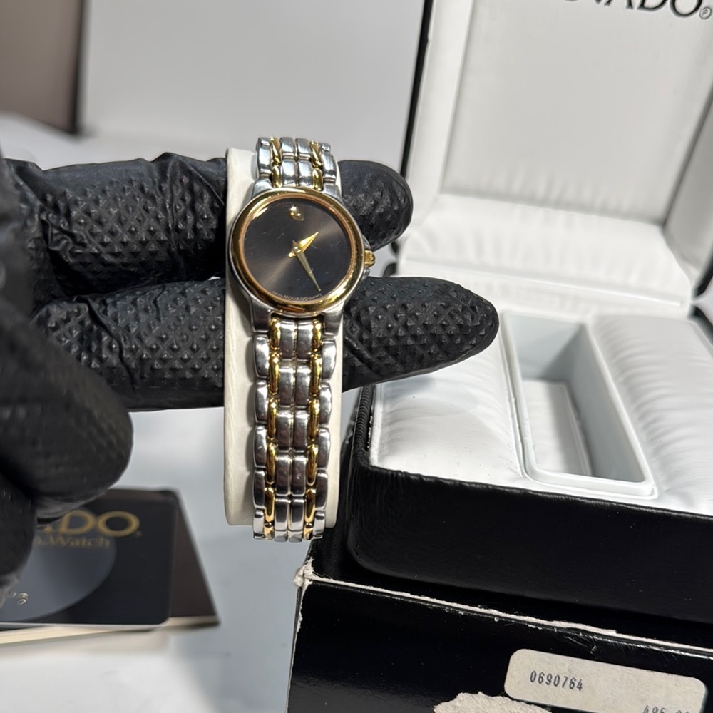 Movado Museum Ladies Two Tone Watch-Vintage - Picture 6 of 12